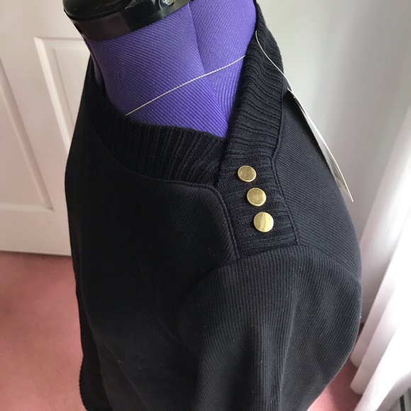 Donating ♻️. Make an offer! Rafaella Black Asymmetrical Sweater - Picture 3 of 4